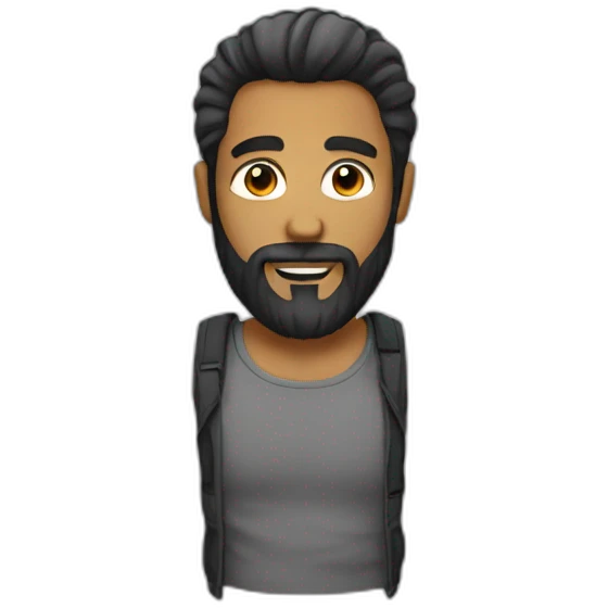 man with beard geek emoji