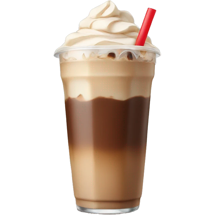 Chocolate iced latte emoji