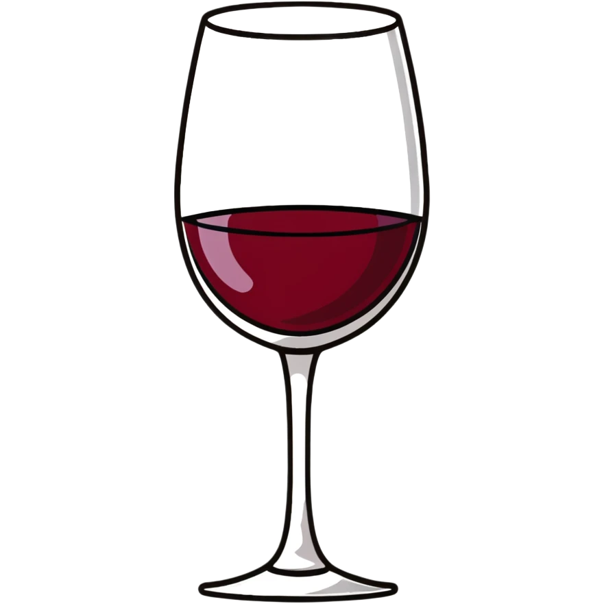 wine glass with red wine emoji