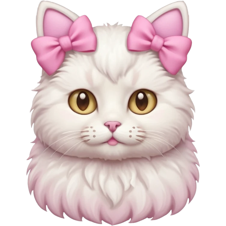 gato con lazos rosa emoji