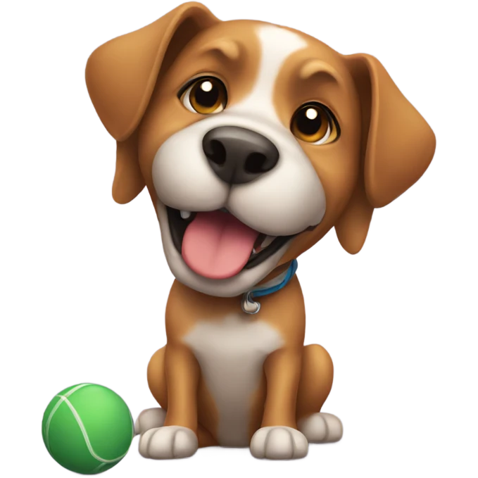 Dog with ball emoji