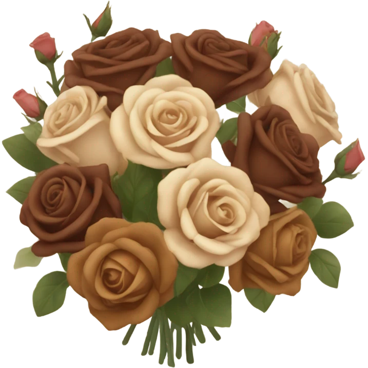 Bouquet of rose brown  emoji