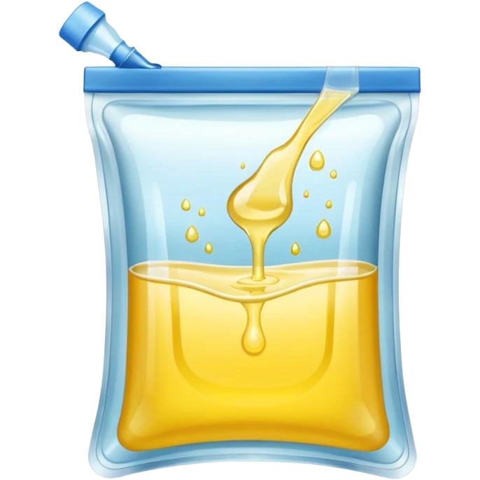 drainage bag with very light yellow luquid emoji