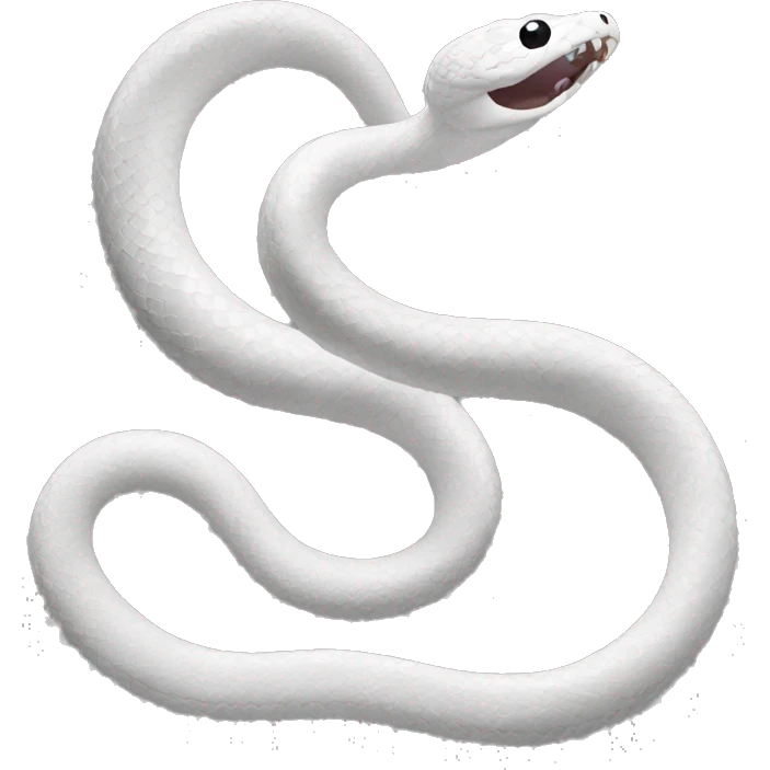 Snake white ai emoji