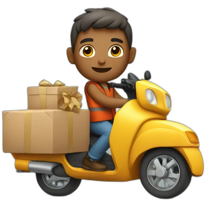 Courier and New Year emoji