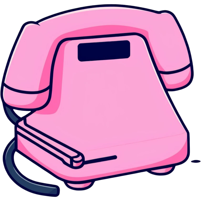 pink gothic phone emoji