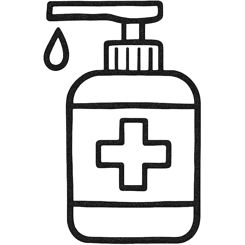 antiseptic bottle with dispenser, minimalist style emoji
