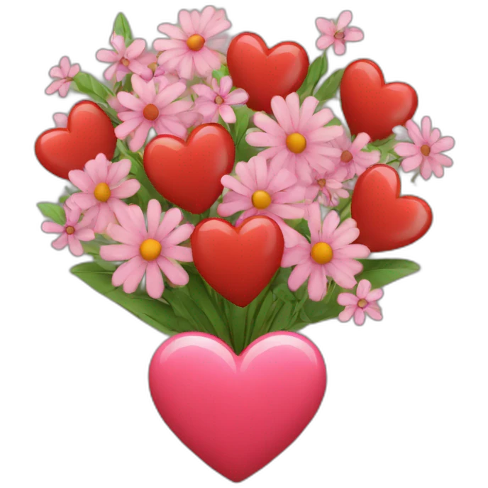 heart bouquet emoji