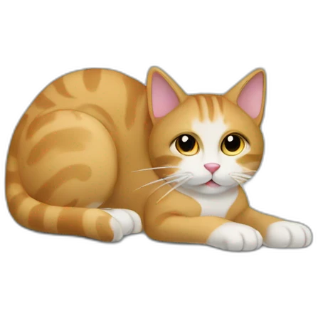 cat programming on a computer emoji