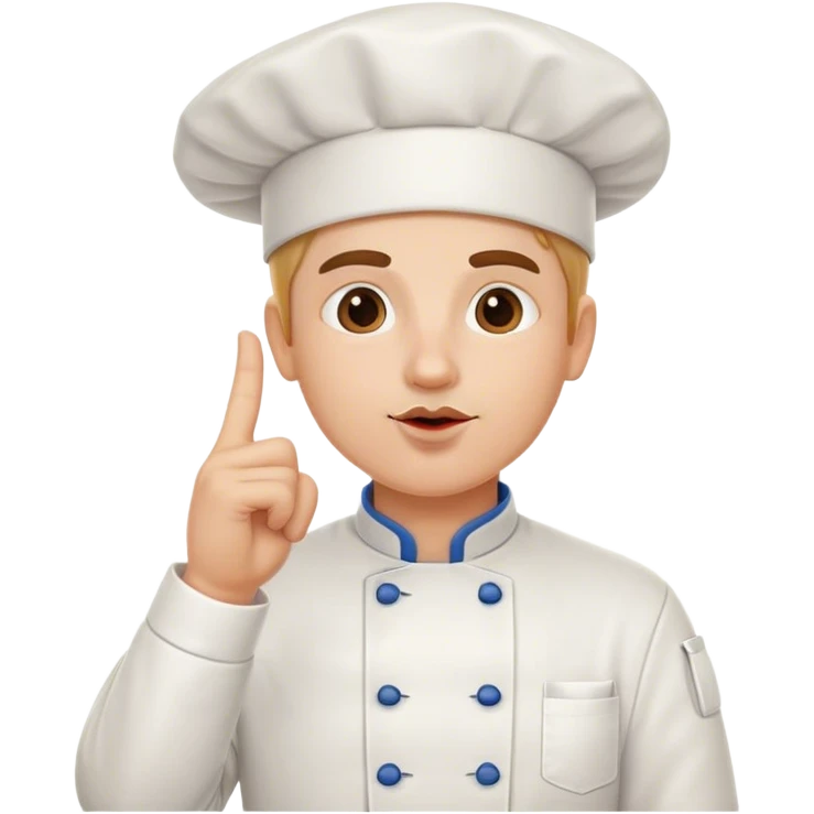 Chef holding an ok hand sign to his lips emoji