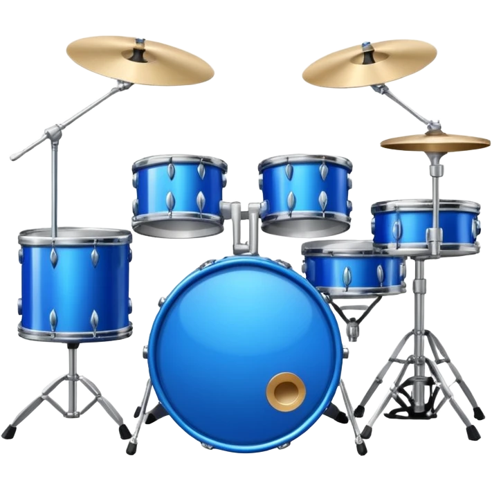 electric blue drum kit emoji