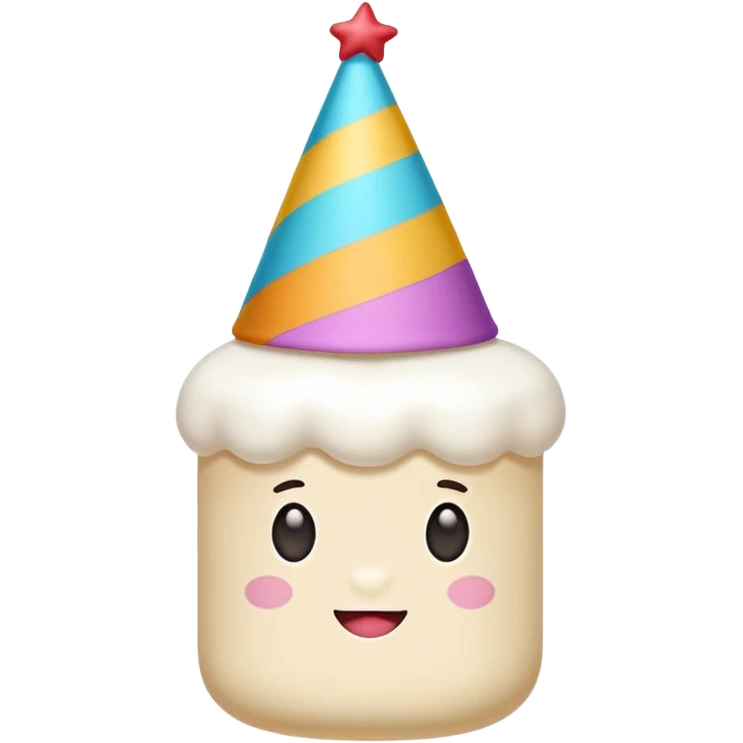colored marshmallow with accessories emoji