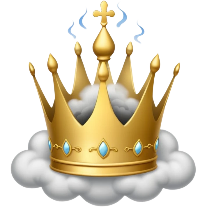 Put this 👑 on top  of 😶‍🌫️ emoji