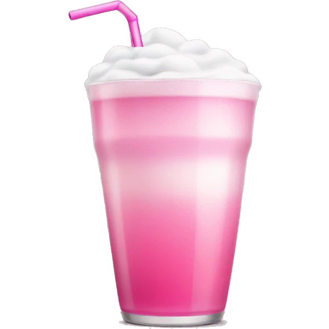 Pink drink with cold foam emoji