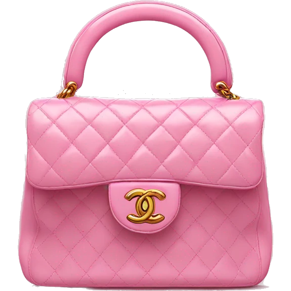 Chanel bag pink with top handle emoji