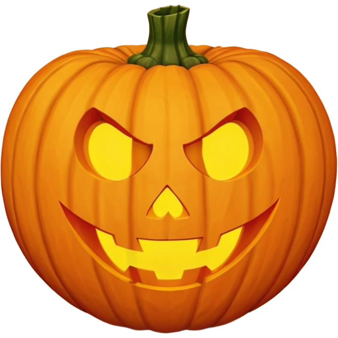 Heart shaped jack o lantern with a scary face emoji