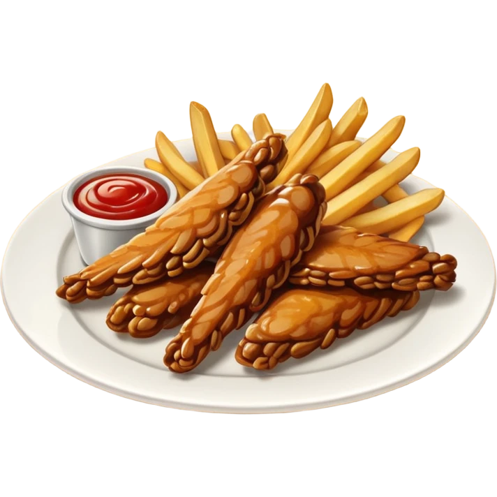 Wings and fries emoji