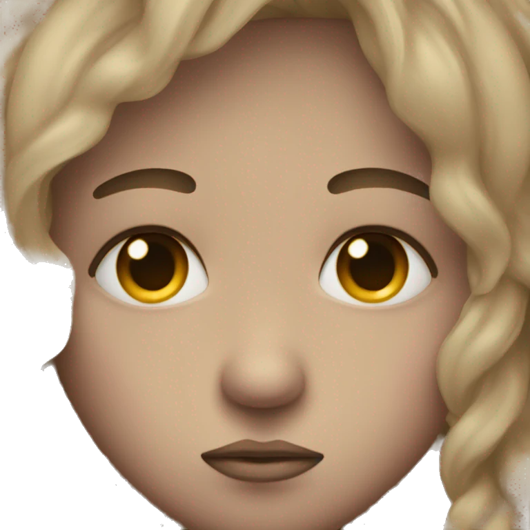 Emoji with teary eyes and subtle frown/pout emoji