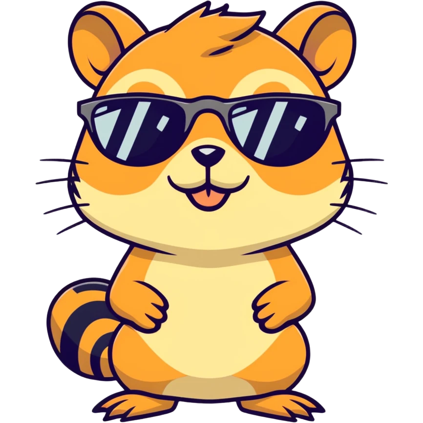 Chipmunk in sunglasses  emoji