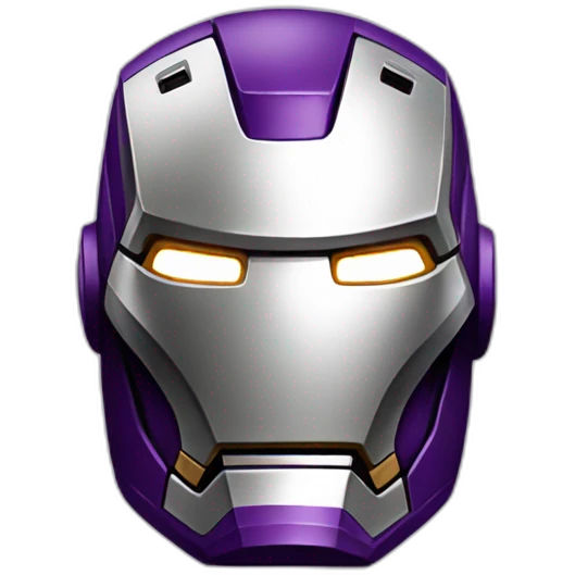 Purple iron man emoji
