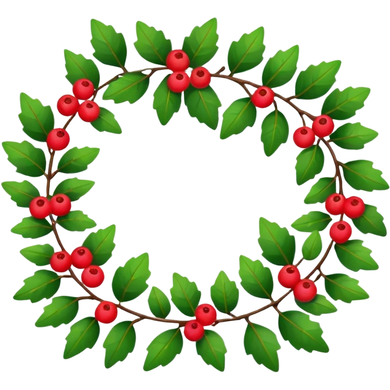 Holiday garland laying horizontally\ emoji