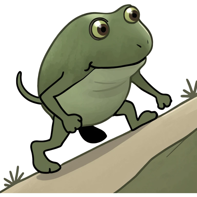 bufo hiking uphill emoji
