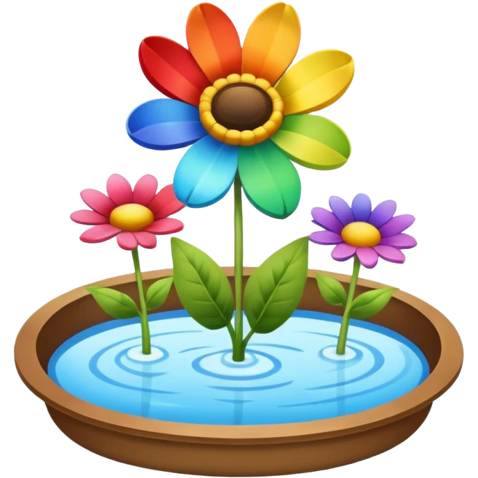 Rainbow + flower tray,Sky Gardener. emoji