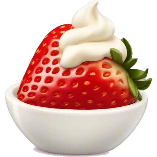 Fresas con Crema emoji