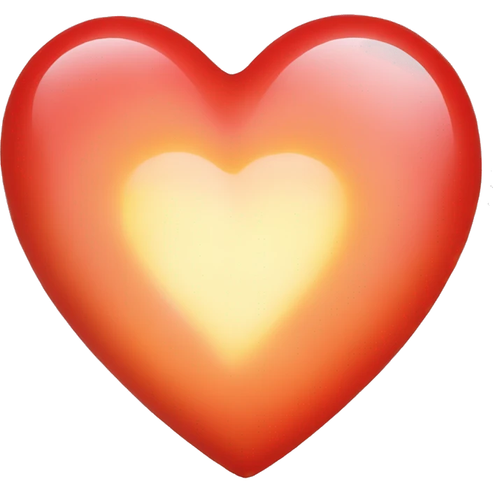 bleeding red heart shape glowing red-orange emoji