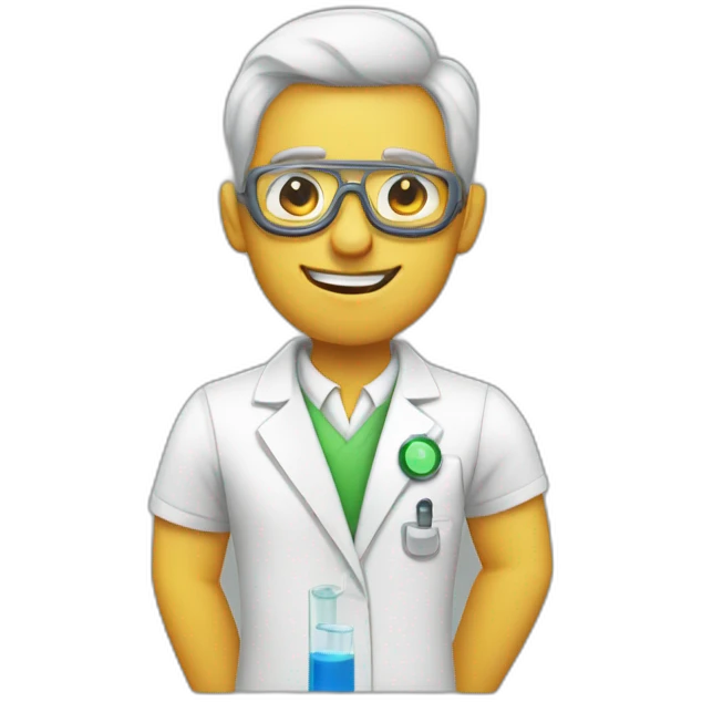 chemical scientist muscled for peace emoji