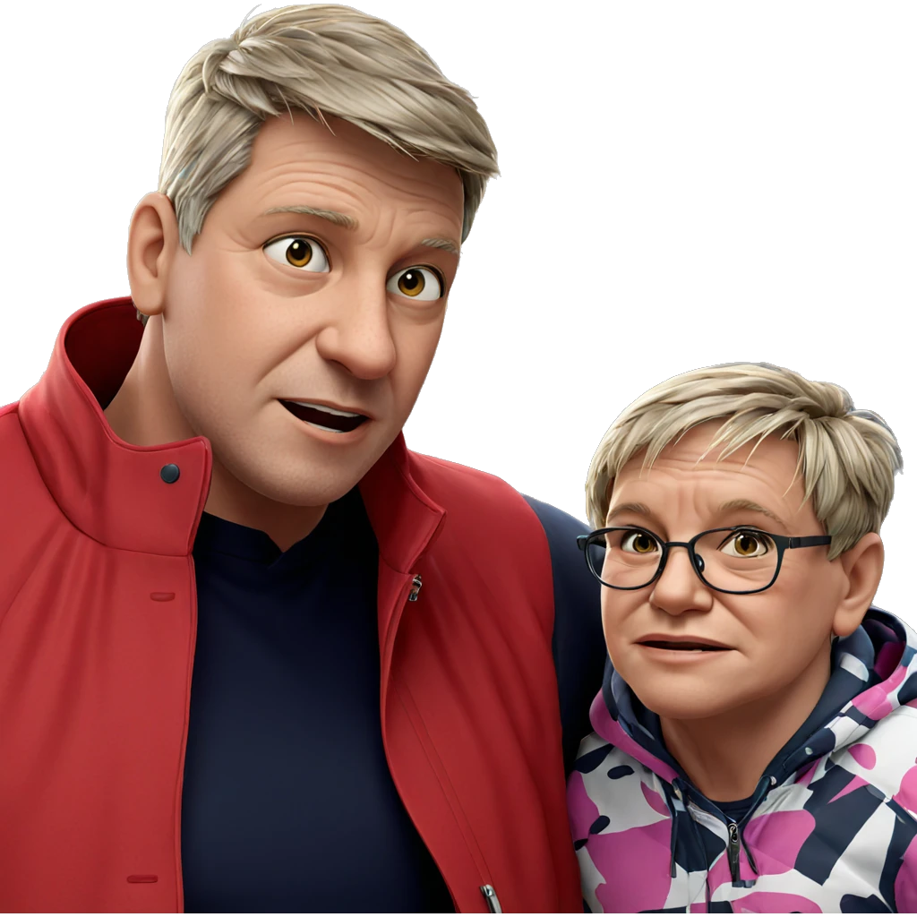 two stylish boys outside emoji