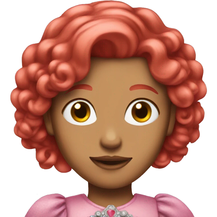 Pink princess red hair emoji