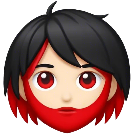 seta preto e vermelha emoji