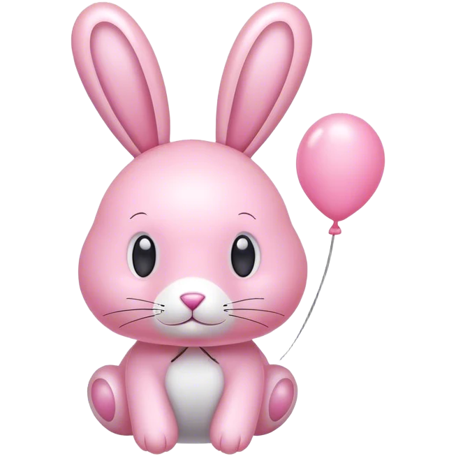 light pink Balloon rabbits emoji