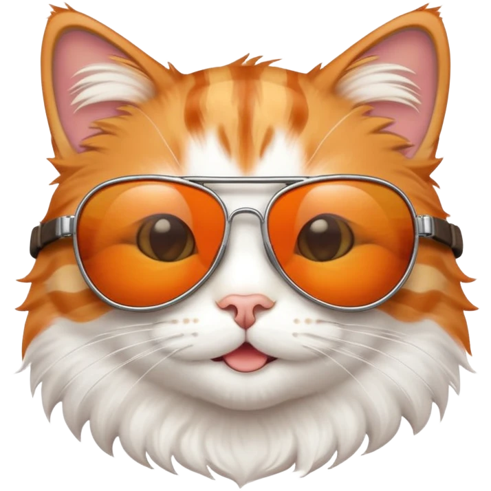 Smiling cat with aviator sunglasses emoji