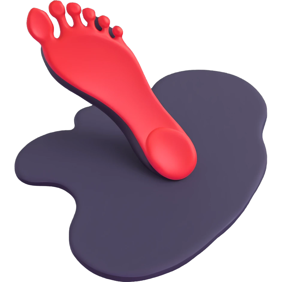 Dracula's footprint emoji
