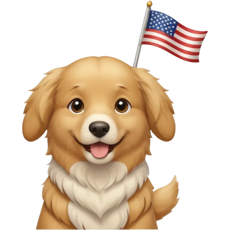 a cute golden hold the flag emoji