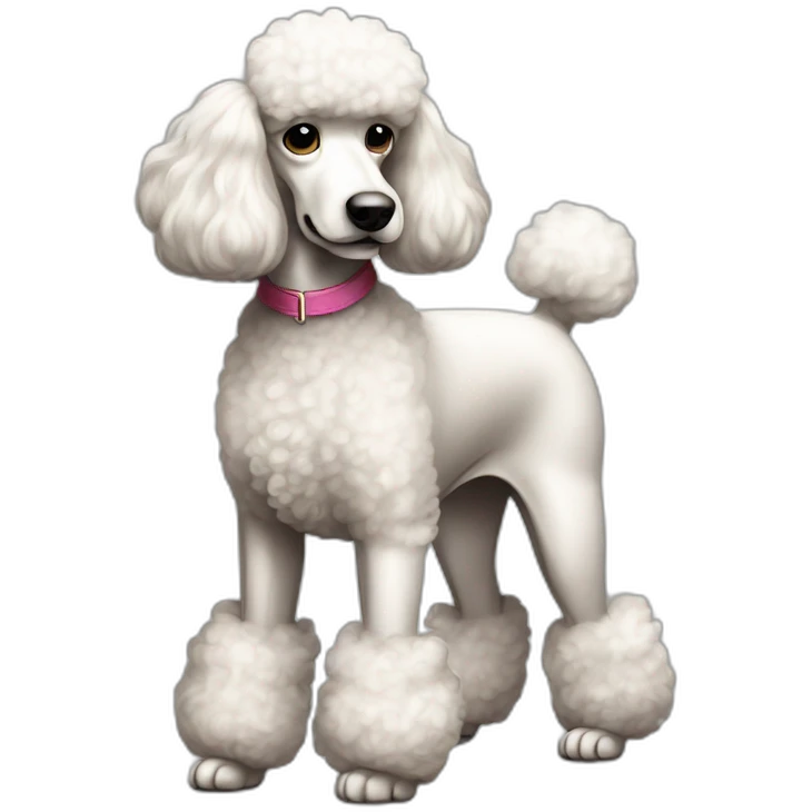 Dog Standart Poodle full body emoji