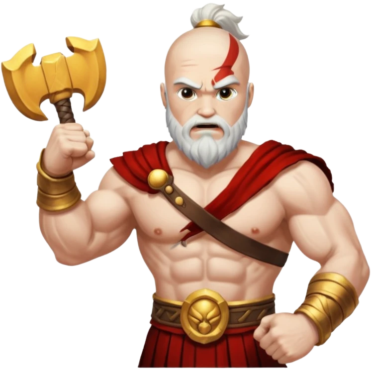 fight between Zeus and kratos  emoji