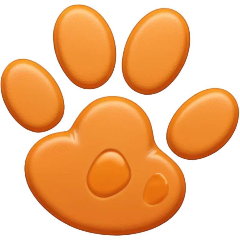 a very light pale pastel orange pawprint emoji