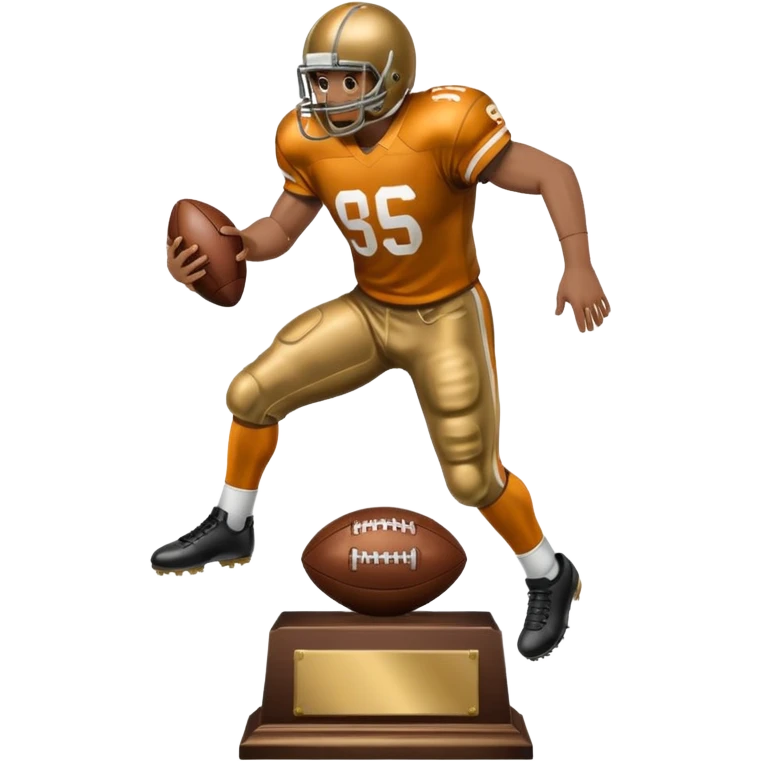 a trophy of a american football player emoji