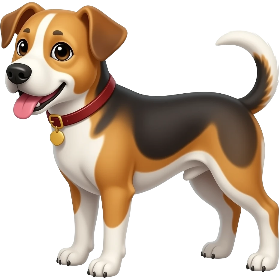 Dog with nails painted emoji