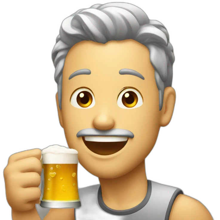 Chat qui boit de la bière emoji