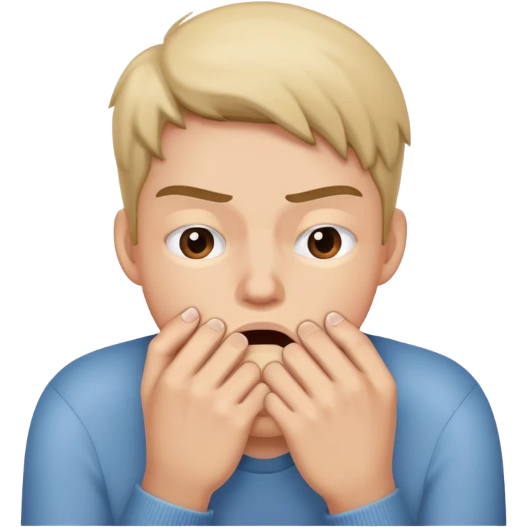 Nail biting emoji