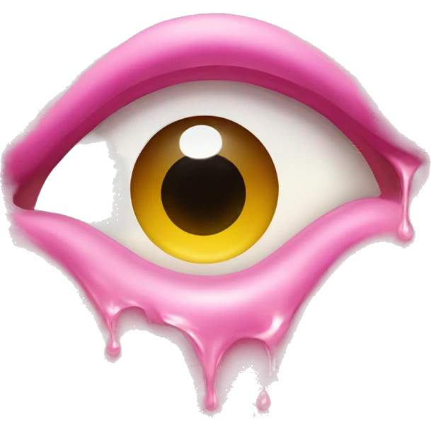 Pink tear emoji