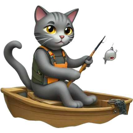 Cat fishing emoji