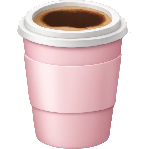 pastel pink coffee emoji