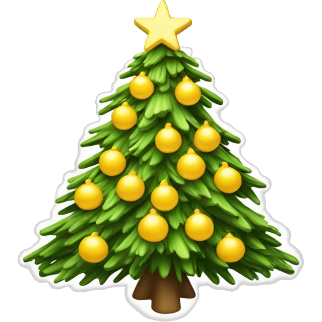 Sapin de noel jaune flou  emoji