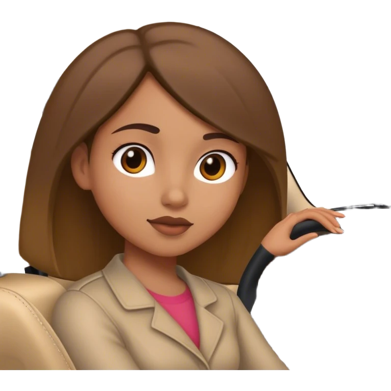  girl in car interior emoji