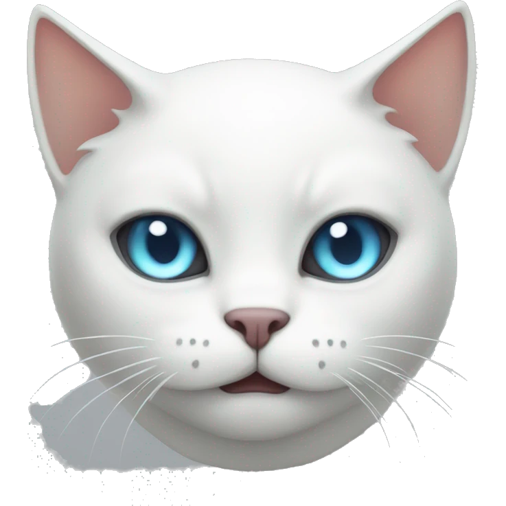 White demon cat emoji